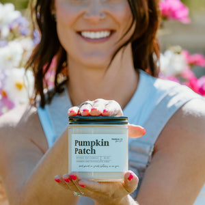 Pumpkin Patch 16 oz soy candle, hand-poured at Franklin & Co. Flower Farm